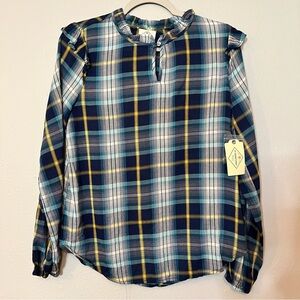 35. St. John's Bay Women's Long Sleeve Plaid Top Size XS